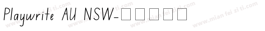Playwrite AU NSW字体转换